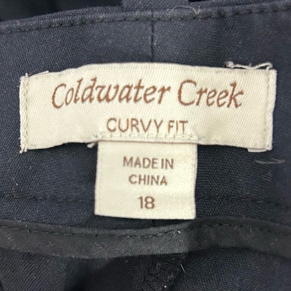 ColdWater Creek Slacks Dress Pants Curvy Fit Front Pockets Hook and Eye Closure - Picture 8 of 11